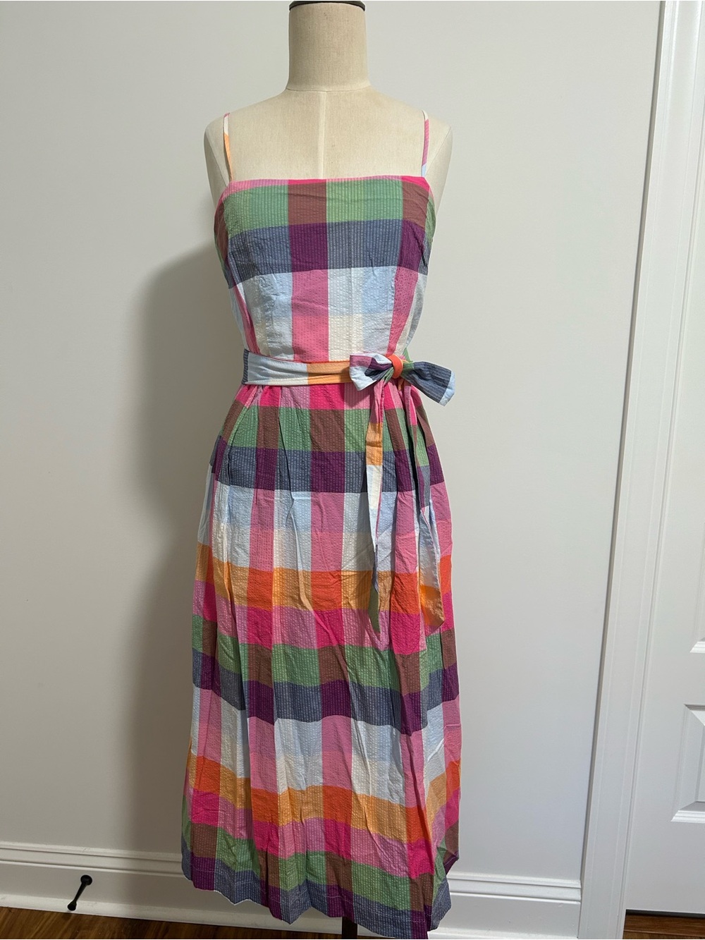 Kate Spade Target Multicolor Plaid Midi Dress